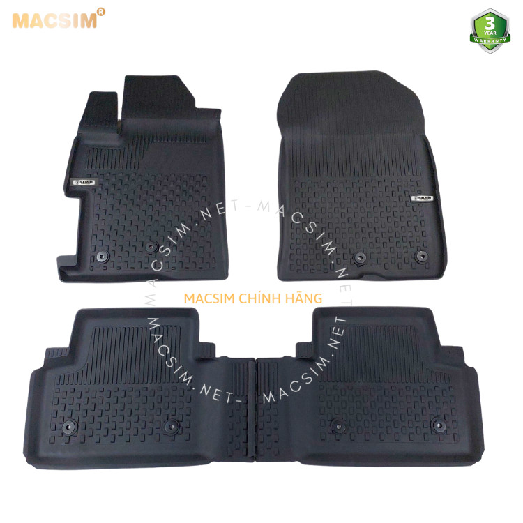 #Honda Civic,Thảm lót sàn ô tô nhựa TPE Silicon Honda Civic 2012-2015 Black, Beige Nhãn hiệu Macsim