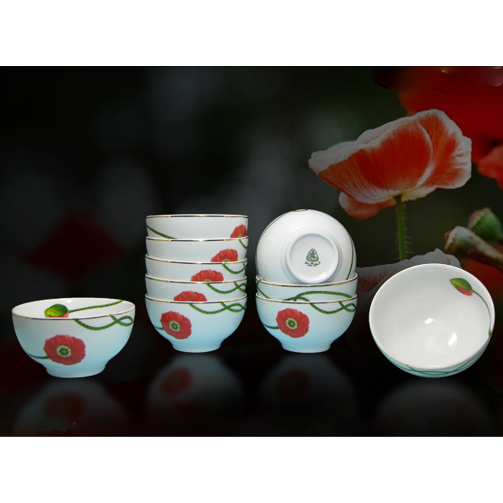 Chén cơm 12 cm - Camellia - Kết Duyên - Gốm sứ cao cấp Minh Long 1