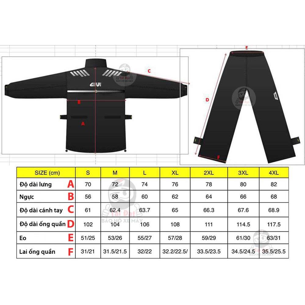 Áo mưa bộ GIVI thương hiệu Ý - GIVI RRS07 đi xe máy