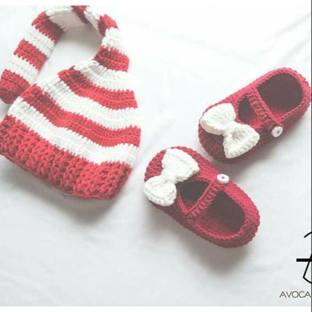 Combo giày và nón len cho bé (ib shop mẫu được chọn)