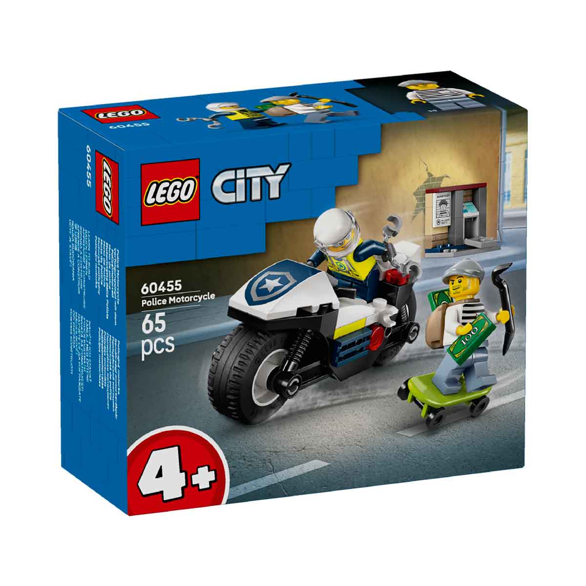 LEGO CITY 60455 Đồ Chơi Lắp Ráp Cuộc Đua Truy Bắt Cướp (65 chi tiết)