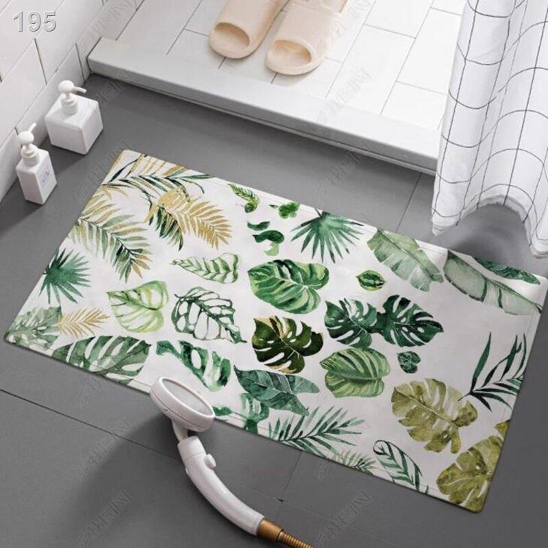 Diatom bùn phòng tắm chống trượt Thảm thấm nước sàn nhà vệ sinh Tấm lót hộ gia đình khô nhanh lưới màu đỏ