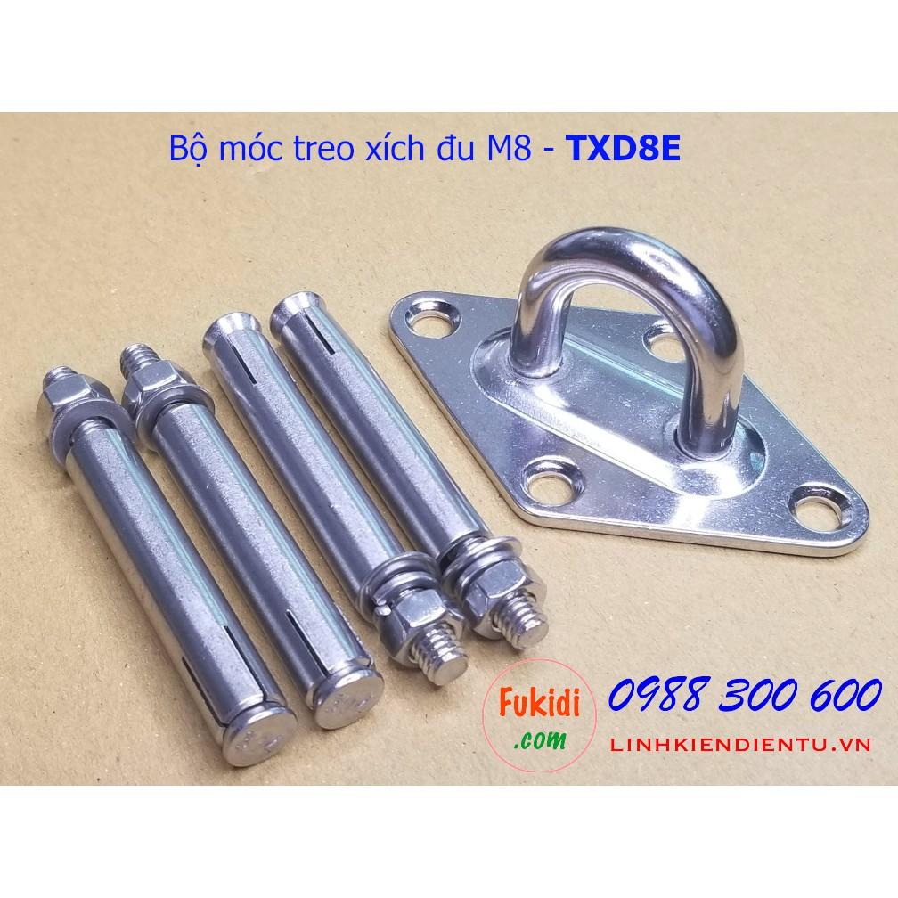 Móc treo xích đu, treo ghế đu, treo võng, treo nội thất lên trần nhà inox 316 size M8 - TXD8E