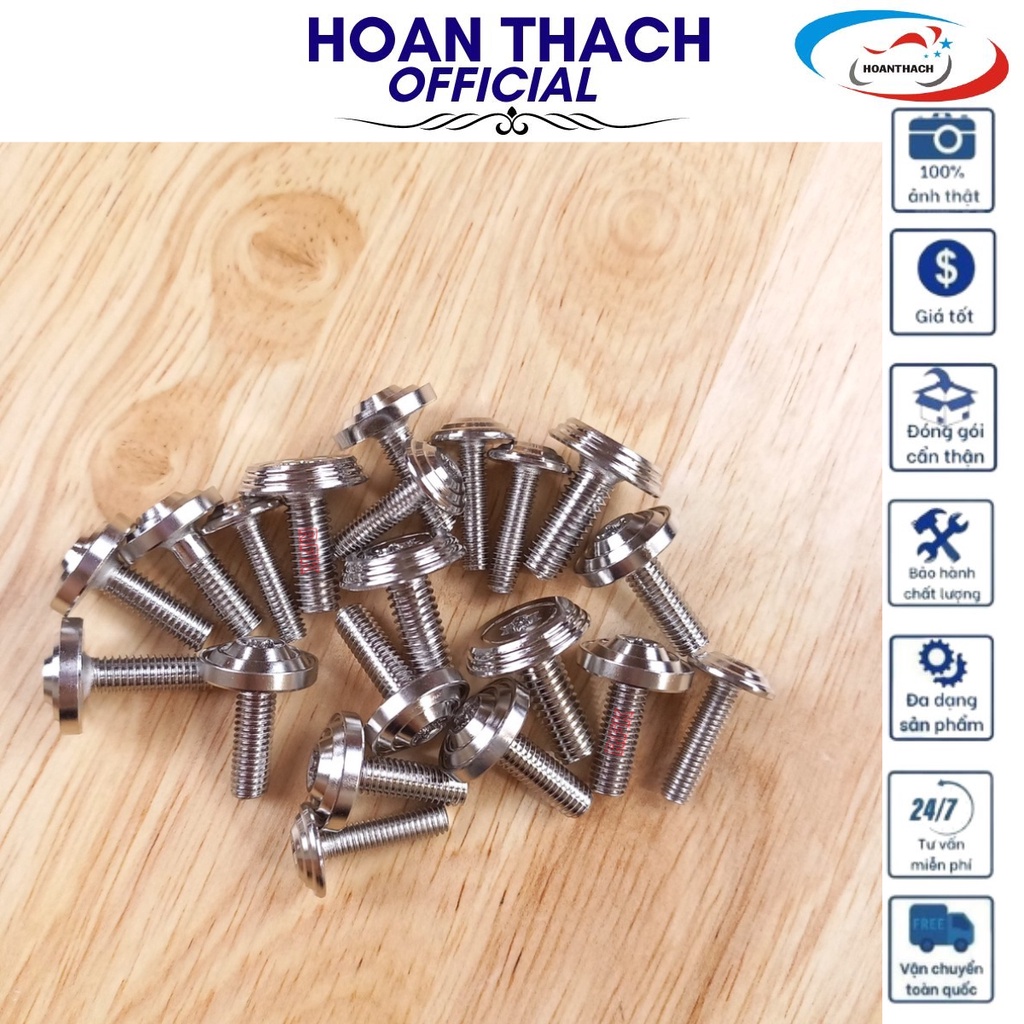 Bộ Ốc Áo Mẫu Thái Inox 304 cho xe máy Wave RSX (20 con), HOANTHACH SP017373