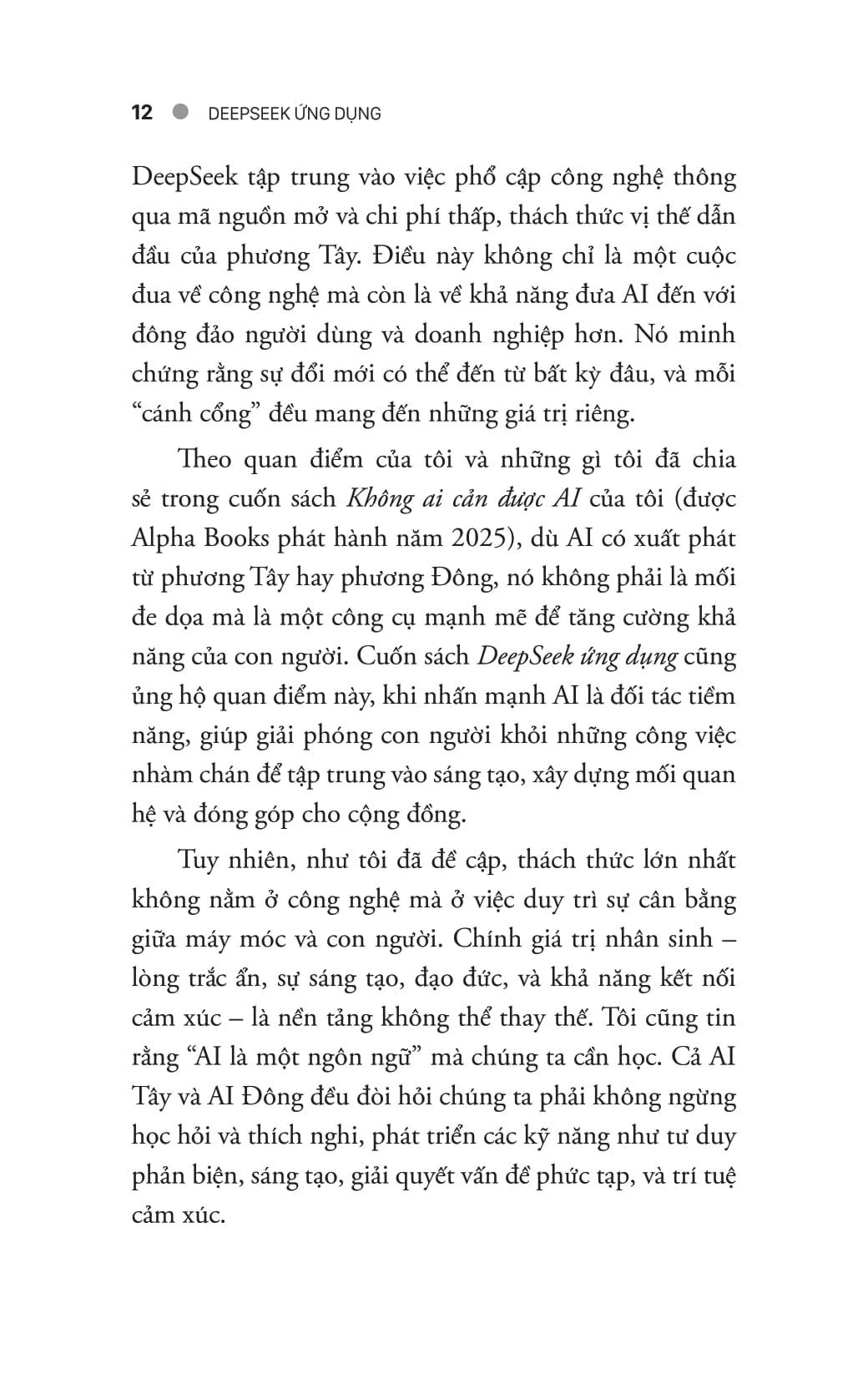Sách - Deepseek Ứng Dụng - Làm Chủ AI Mã Nguồn Mở, Từ Cơ Bản Đến Thực Chiến