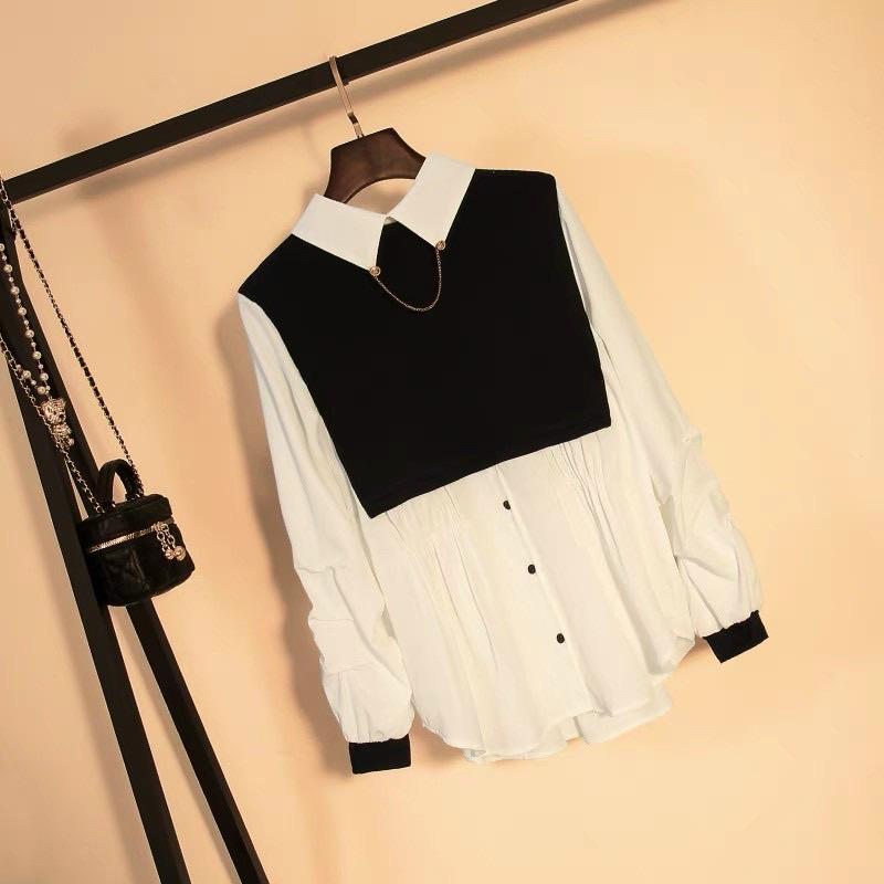 Set áo sơ mi đôi Hàn Quốc màu trắng dành cho couple