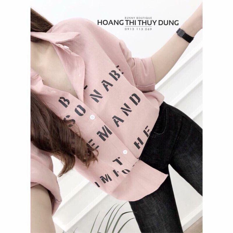 Xả hàng Áo sơ mi in hình siêu xinh