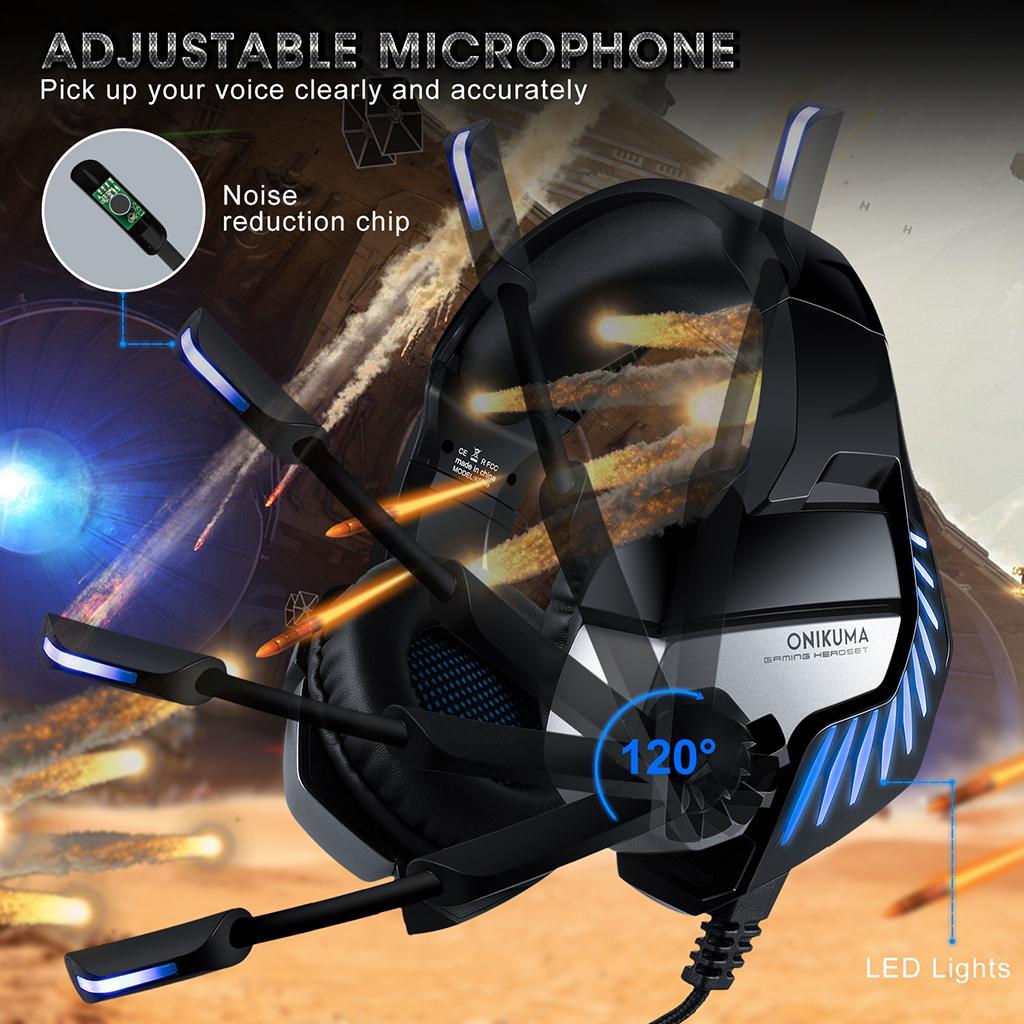 Wired 3.5mm Headphone Universal Gaming Headset Earpiece with Microphone