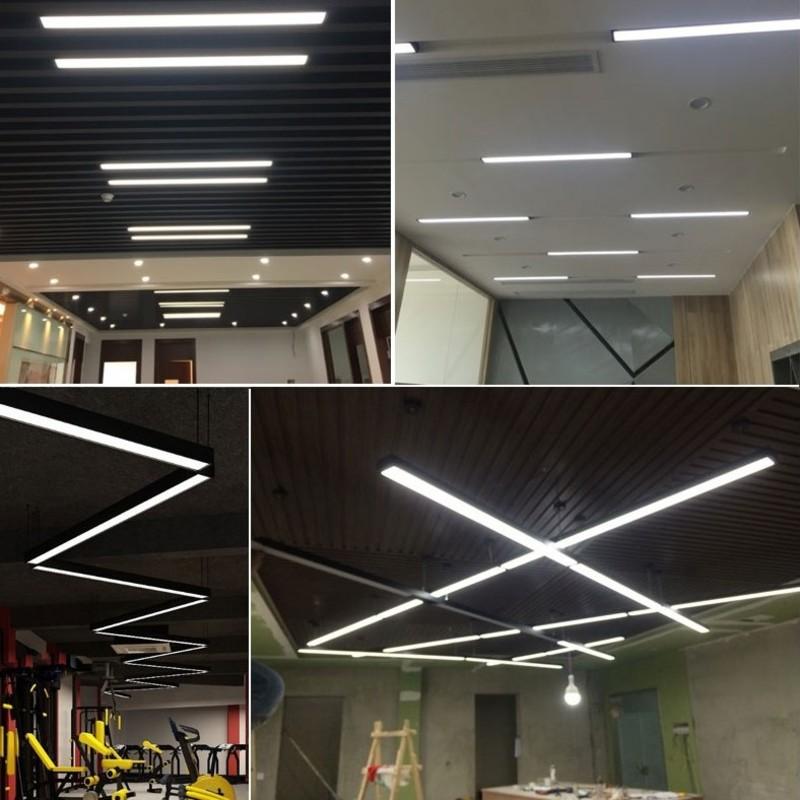 Đèn thả văn phòng - đèn thả máng cao cấp khung nhôm, led loại 1 POLI