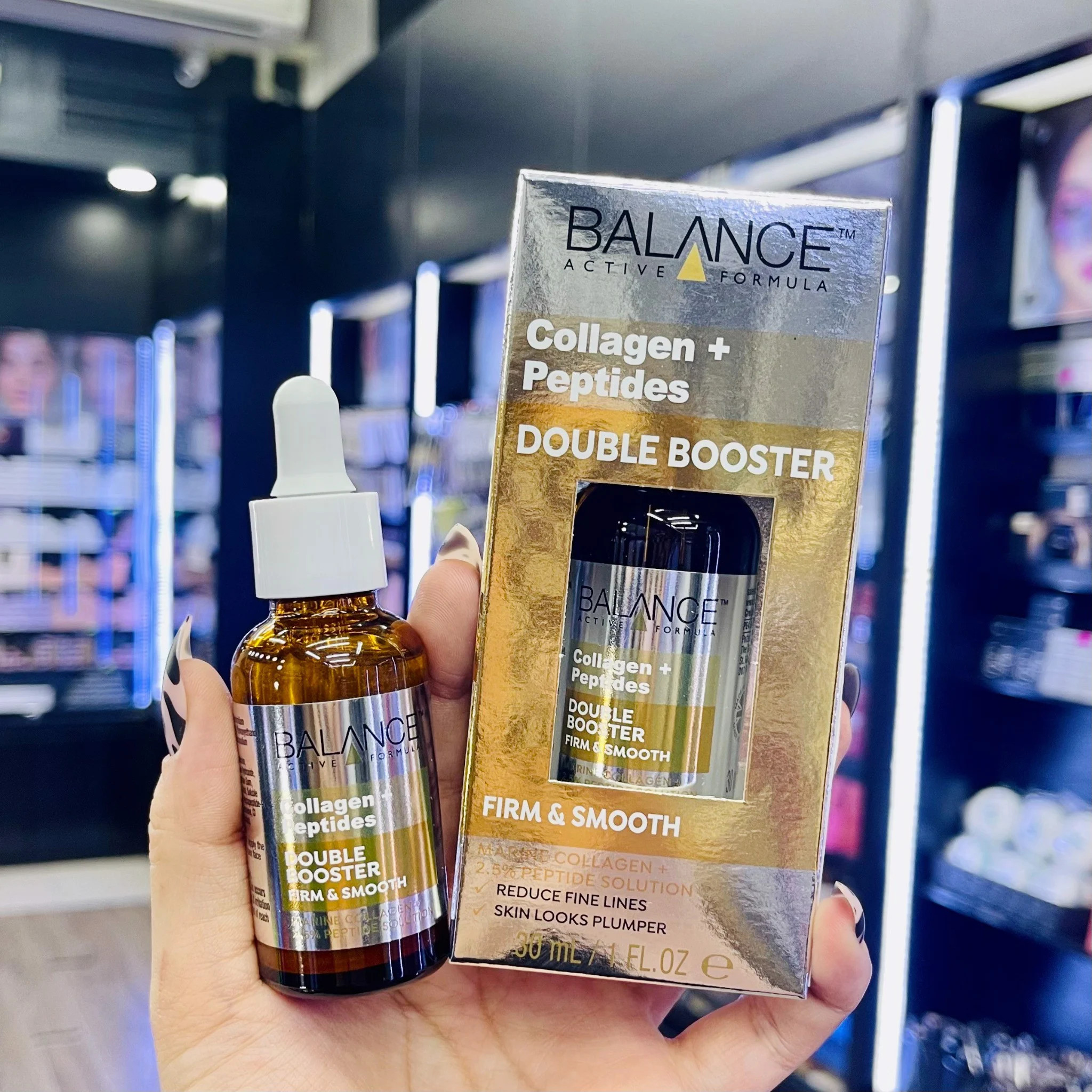 Serum Ngăn Ngừa Lão Hóa, Giảm Nếp Nhăn Balance Active Formula Collagen + Peptides Double Booster 30ml