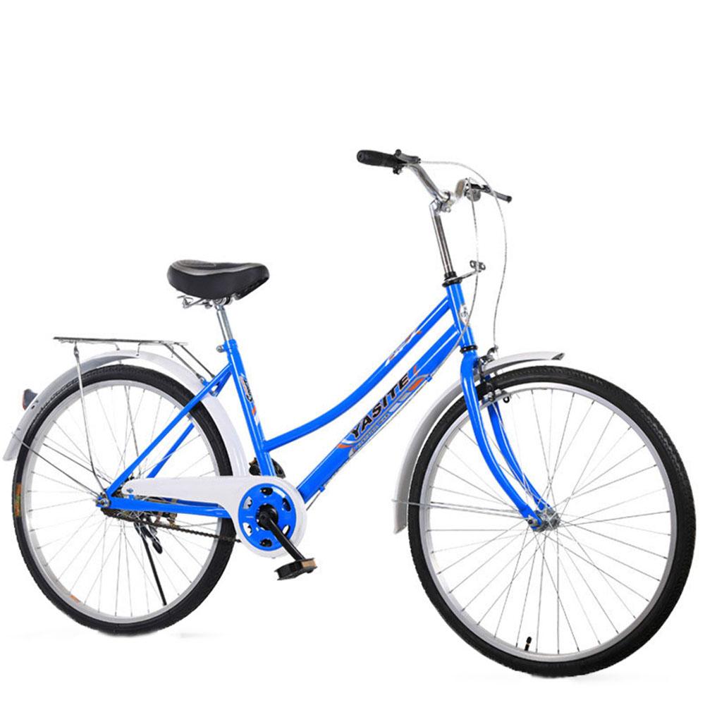 Người lớn đi xe đạp 26 inch xe đạp cao bằng thép carbon khóa phía sau phanh bền an toàn yên thoải mái Color: pink Size: 26