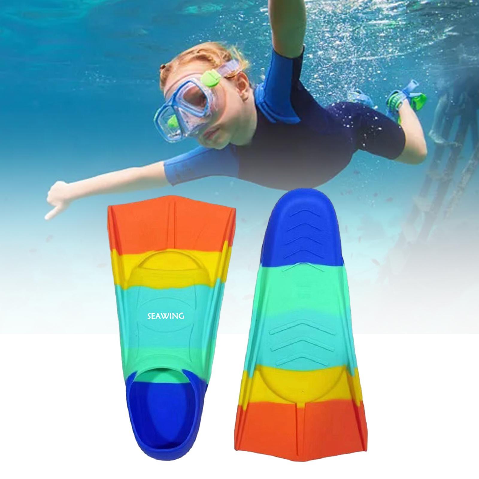 Kids Swim Fins Comfortable Diving Swimming Flippers for Girls Beginner Child