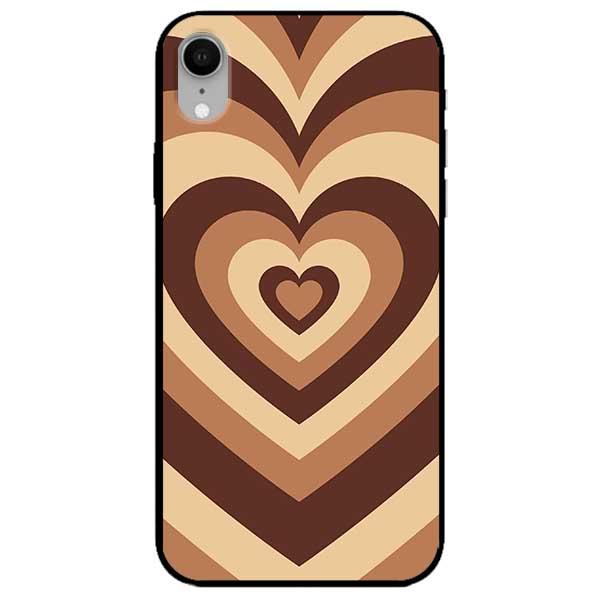 Ốp lưng dành cho iPhone X / Xs / Xs Max / Xr - Tim Cầu Vồng Nâu