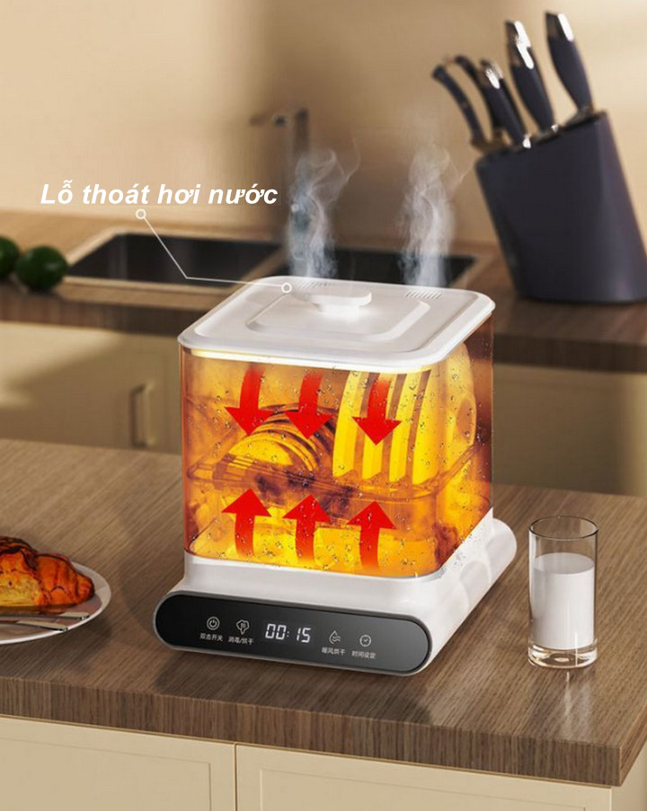 Tủ sấy chén dĩa, tiệt trùng nhanh hơi nước Ingenuity Box 300w - Home and Garden