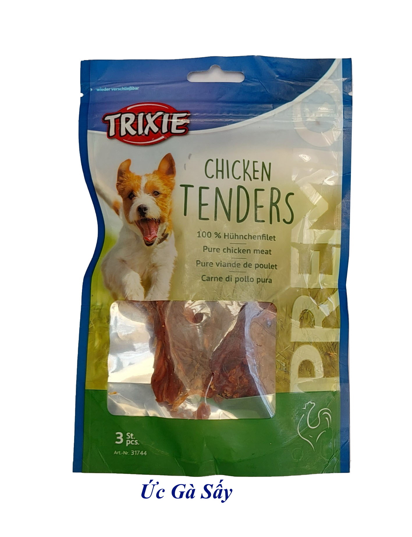 Bánh thưởng cho Chó Trixie Chicken Tenders Gói 75g Hương vị thơm ngon Giúp bổ sung dinh dưỡng Bổ sung canxi cho thú cưng