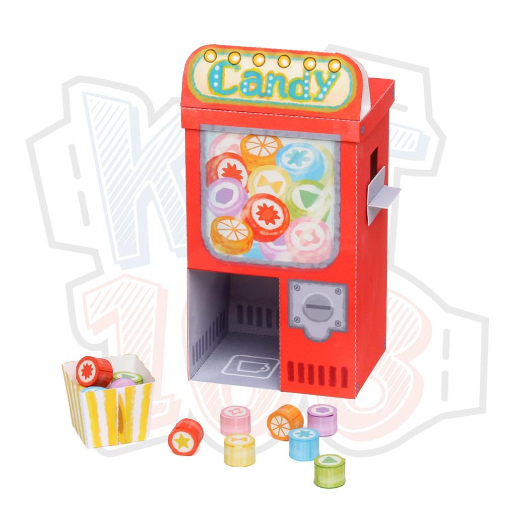 Mô hình giấy đồ vật đồ chơi Máy bán kẹo tự động
