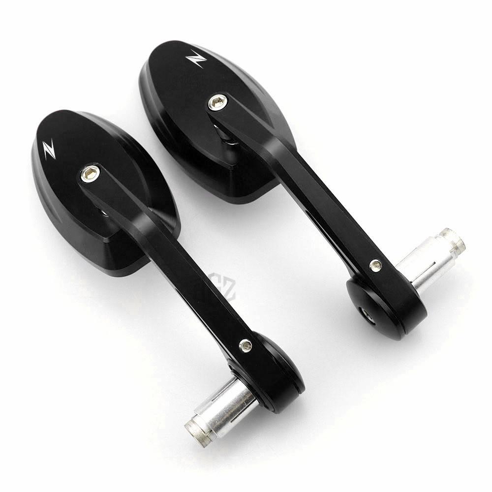 Z Gương Chiếu Hậu Hình Oval Bằng Nhôm CNC Cho Xe Mô Tô Kawasaki Z250 Z400 Z650 Z750 Z800 Z900 Z1000