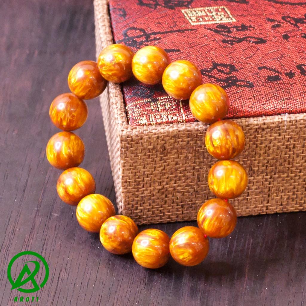 Vòng phong thủy gỗ hải liễu 12 ly - Hợp mệnh Kim - Thủy - Mộc V204-12-Kèm Vòng Gỗ Bách Xanh