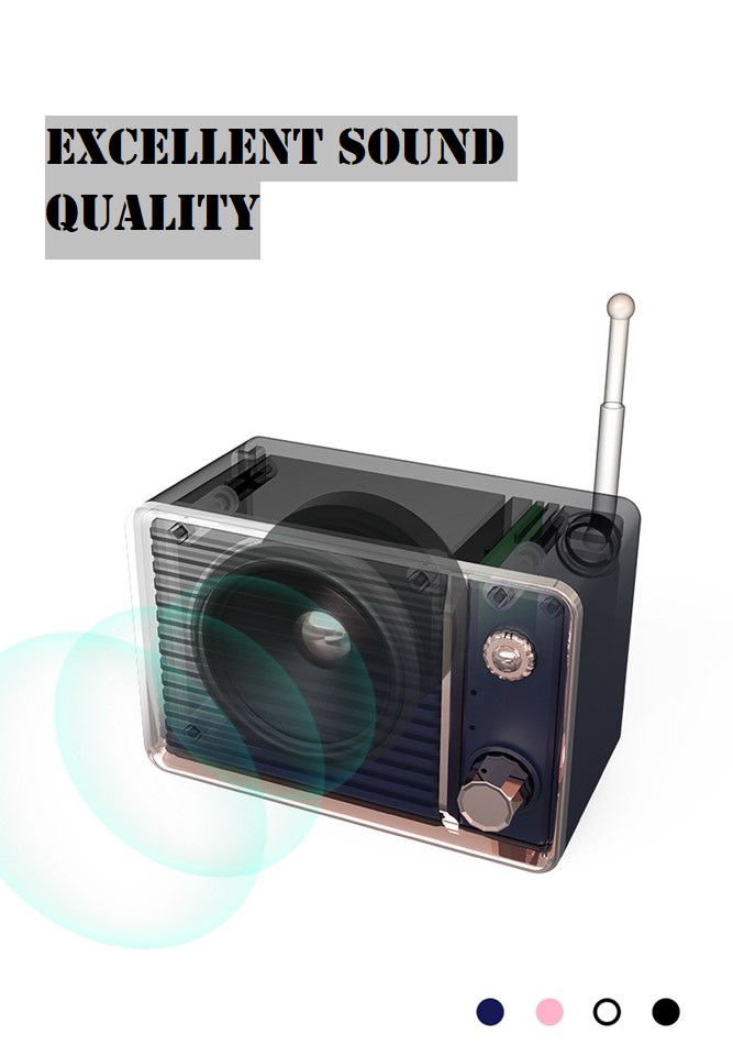 Loa bluetooth DW01 Retro Radio phong cách cổ điển D00-741