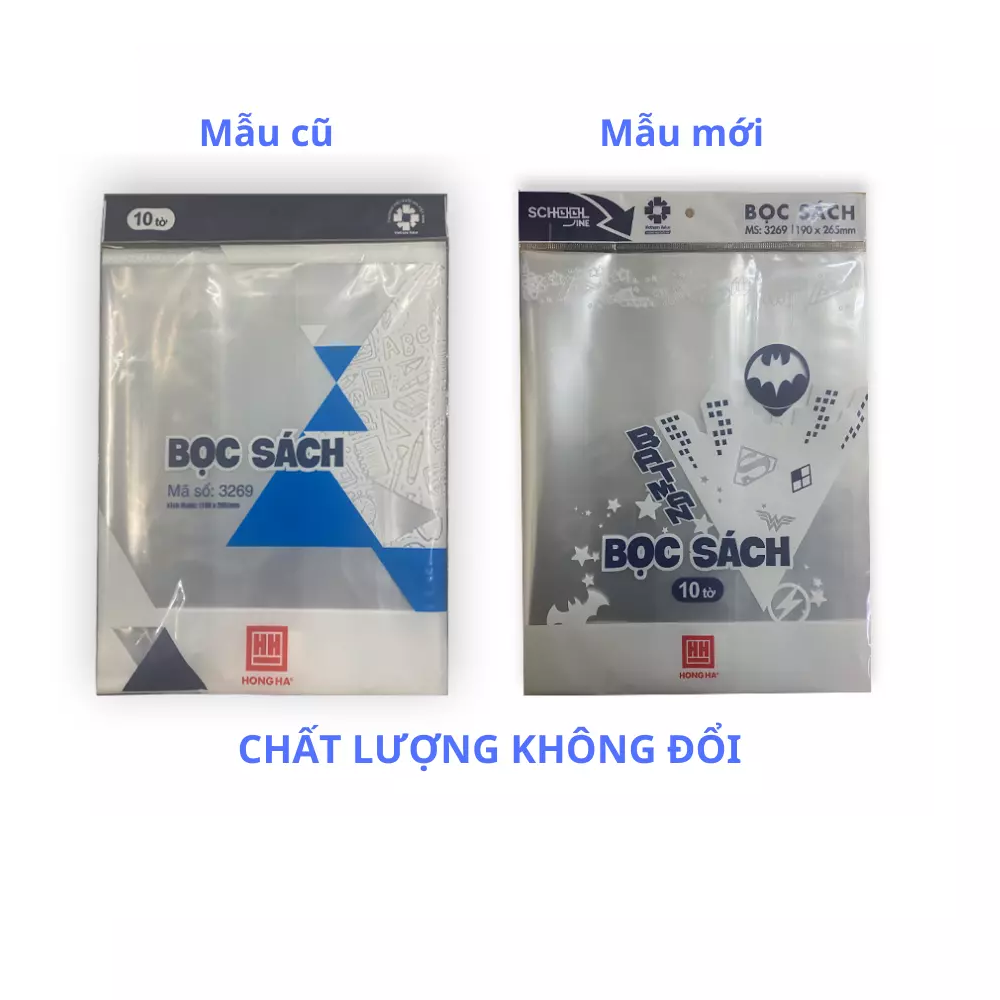 Nylon bọc vở Hồng hà 3269 (190x265mm)