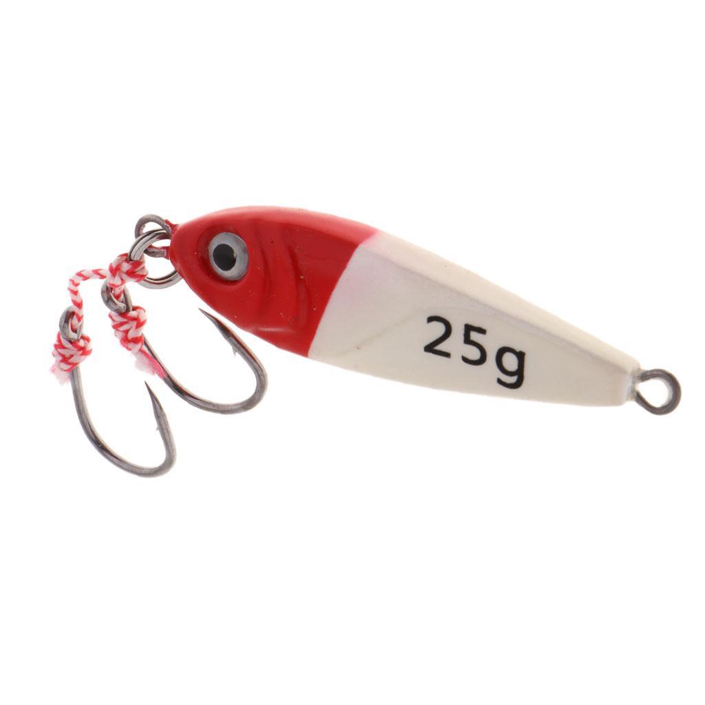 Jigs Jigging Fishing Lure Metal Hard Bait with Assist Hooks Fast Sinking for Deep Sea Fishing