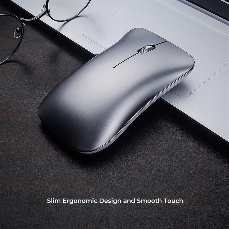 PM9 Hợp Kim Nhôm Chuột Không Dây Sạc Yên Tĩnh Văn Phòng Trò Chơi Dễ Thương Cho MacBook ASUS Lenovo Laptop