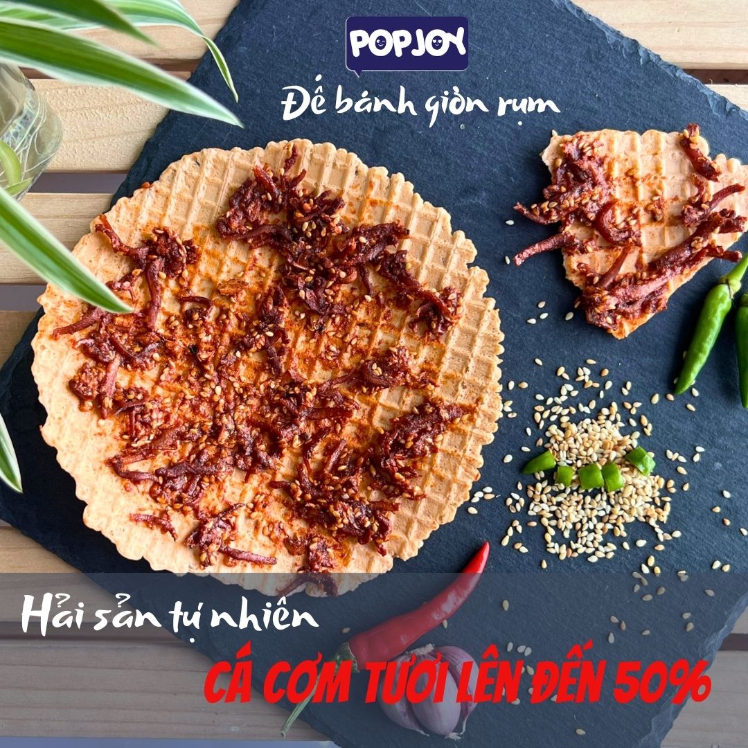 Combo 4 Vị Bánh Tráng Nướng Popjoy 125gram-Đặc Sản Nha Trang-Tôm Tươi, Mực Tươi, Cá Cơm Tự Nhiên, Pizza Gà Nướng Phô Mai