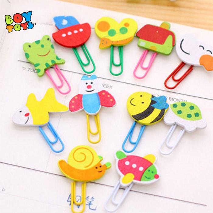 Set 12 kẹp giấy hình động vật ngộ nghĩnh cho bé ghim lại những gì bé muốn vào giấy