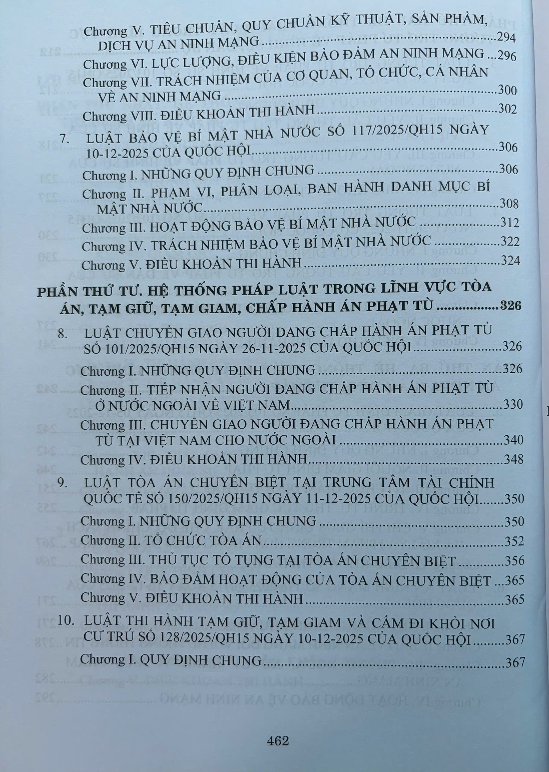 Hệ thống các luật trong lĩnh vực tư pháp, hình sự, dân sự, thi hành án, tạm giữ, tạm giam (Mới nhất, thông qua tại Kỳ họp thứ 10, Quốc hội khóa XV)