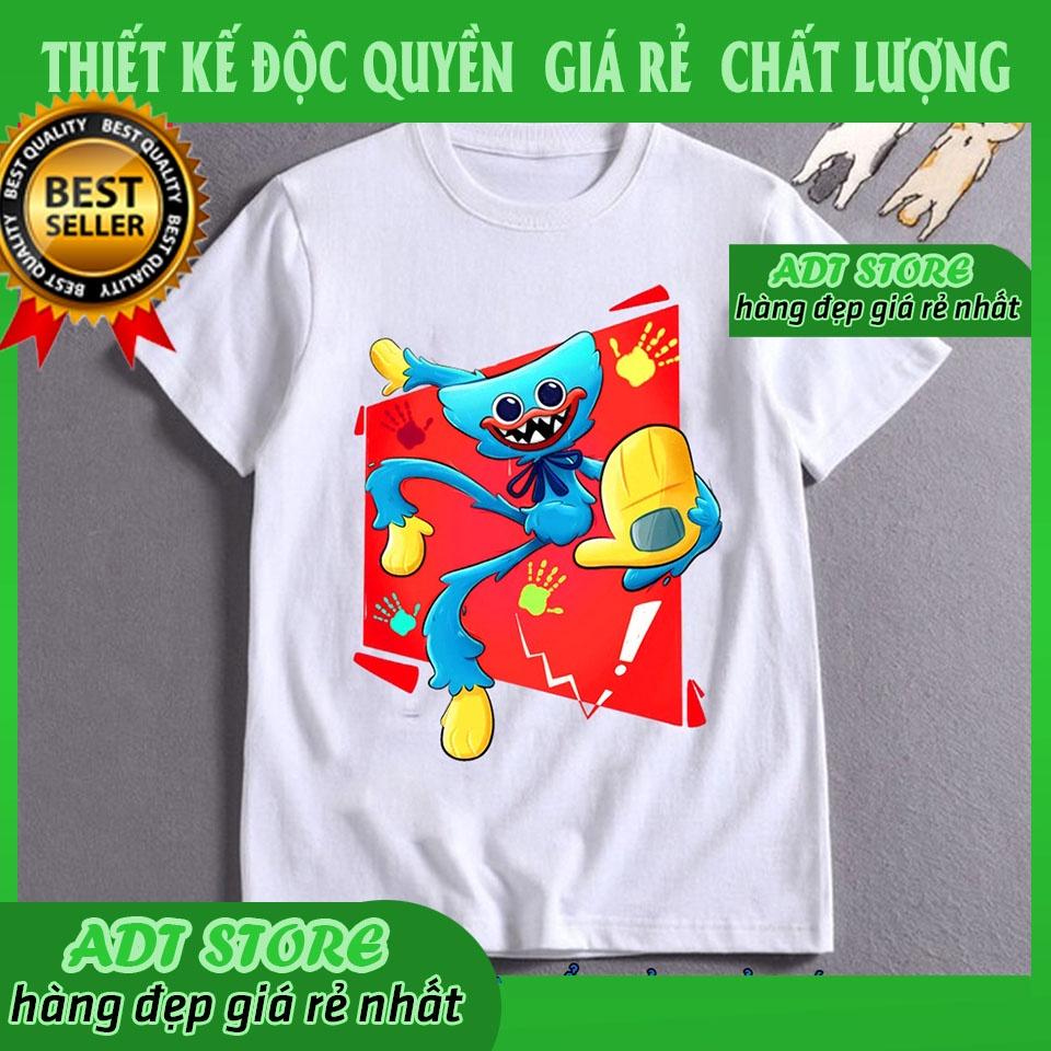 Áo Thun Trẻ Em Tay Ngắn In Poppy Playtime Huggy Wuggy áo trắng mẫu mới siêu HOT
