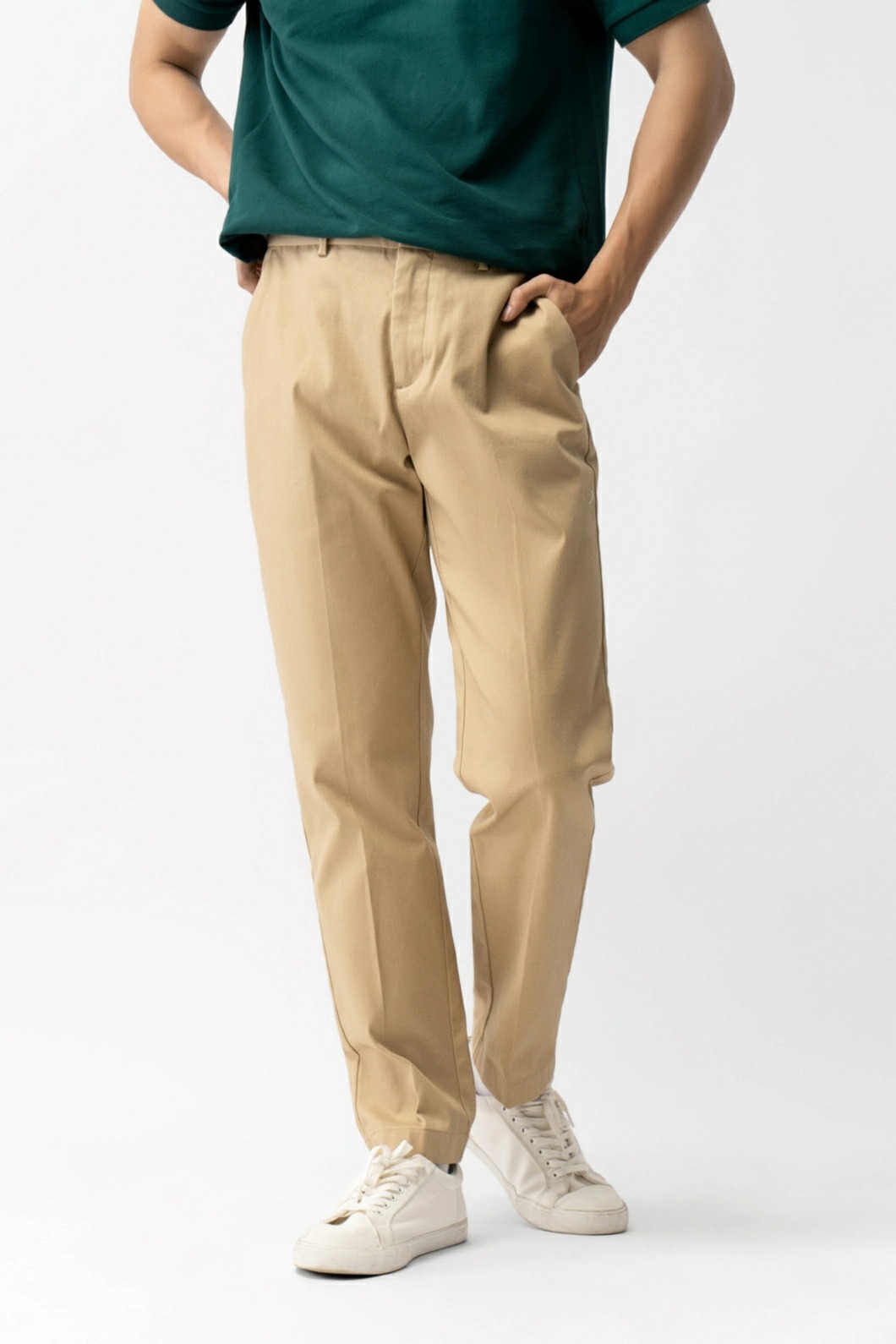 Quần Kaki Nam ROUTINE Texture Xếp Ly Trơn Form Slim (2 màu) - 10S23PCA009 | LASTORE MENSWEAR