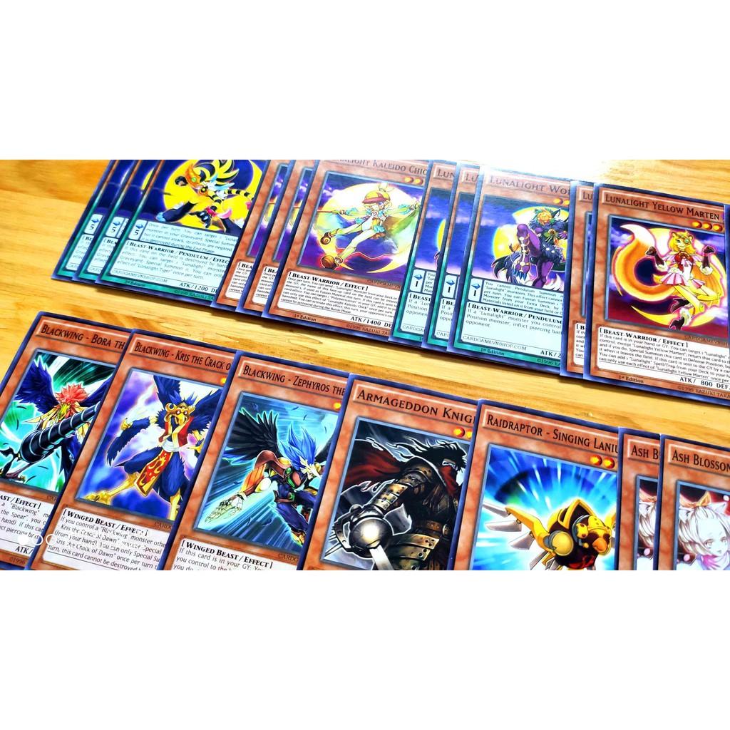 Bài Yugioh ️️ Thẻ bài Yugioh Lunalight Celina deck 54 lá