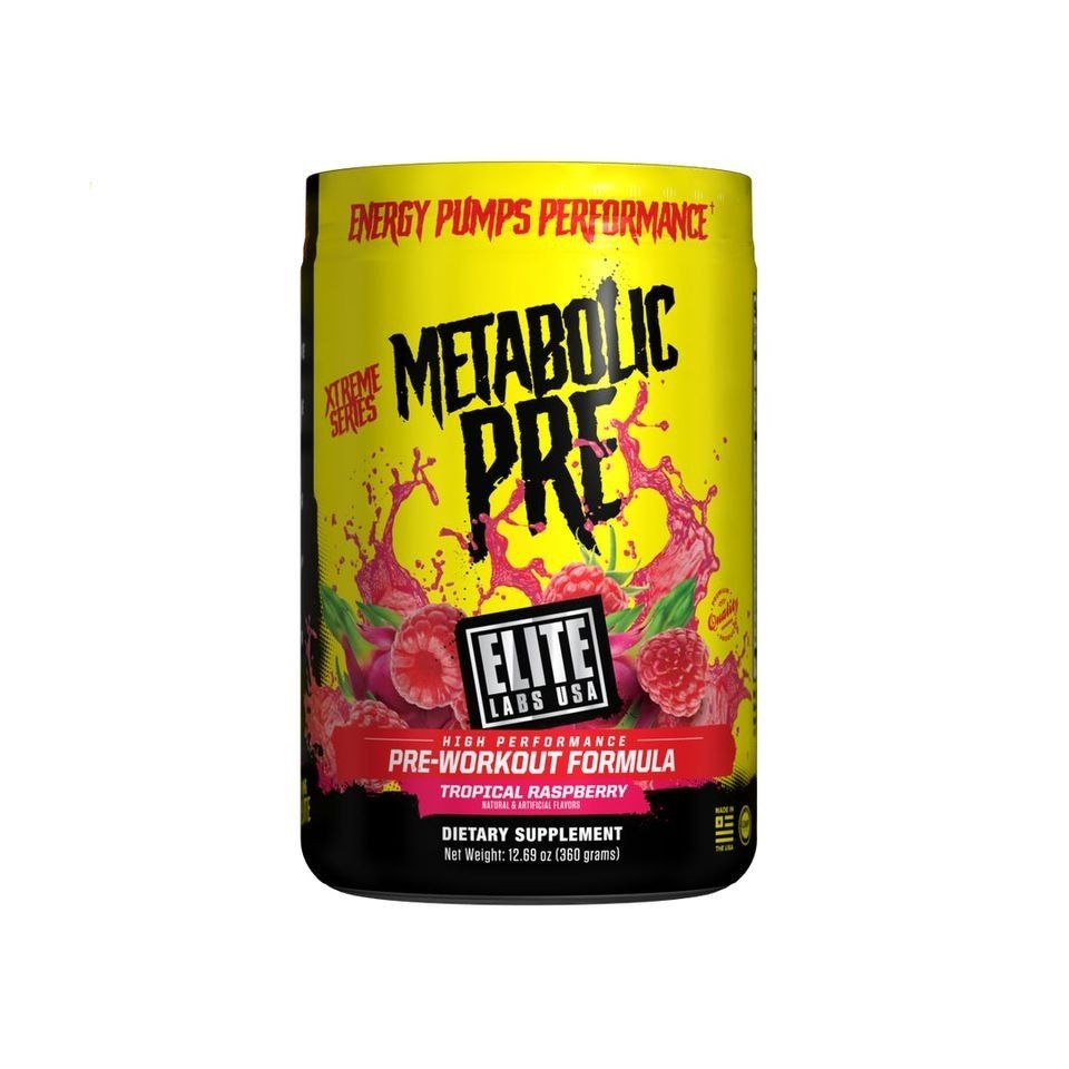 Metabolic Pre workout tăng năng lượng tăng sức mạnh vị dâu Elite Labs - tăng cường sức mạnh trước khi tập luyện