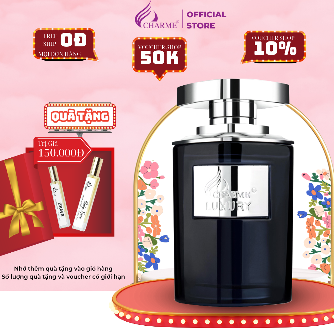Nước hoa nam cao cấp, Charme Luxury, lưu hương lâu, hương mát lạnh pha chút nồng ấm, 80ml