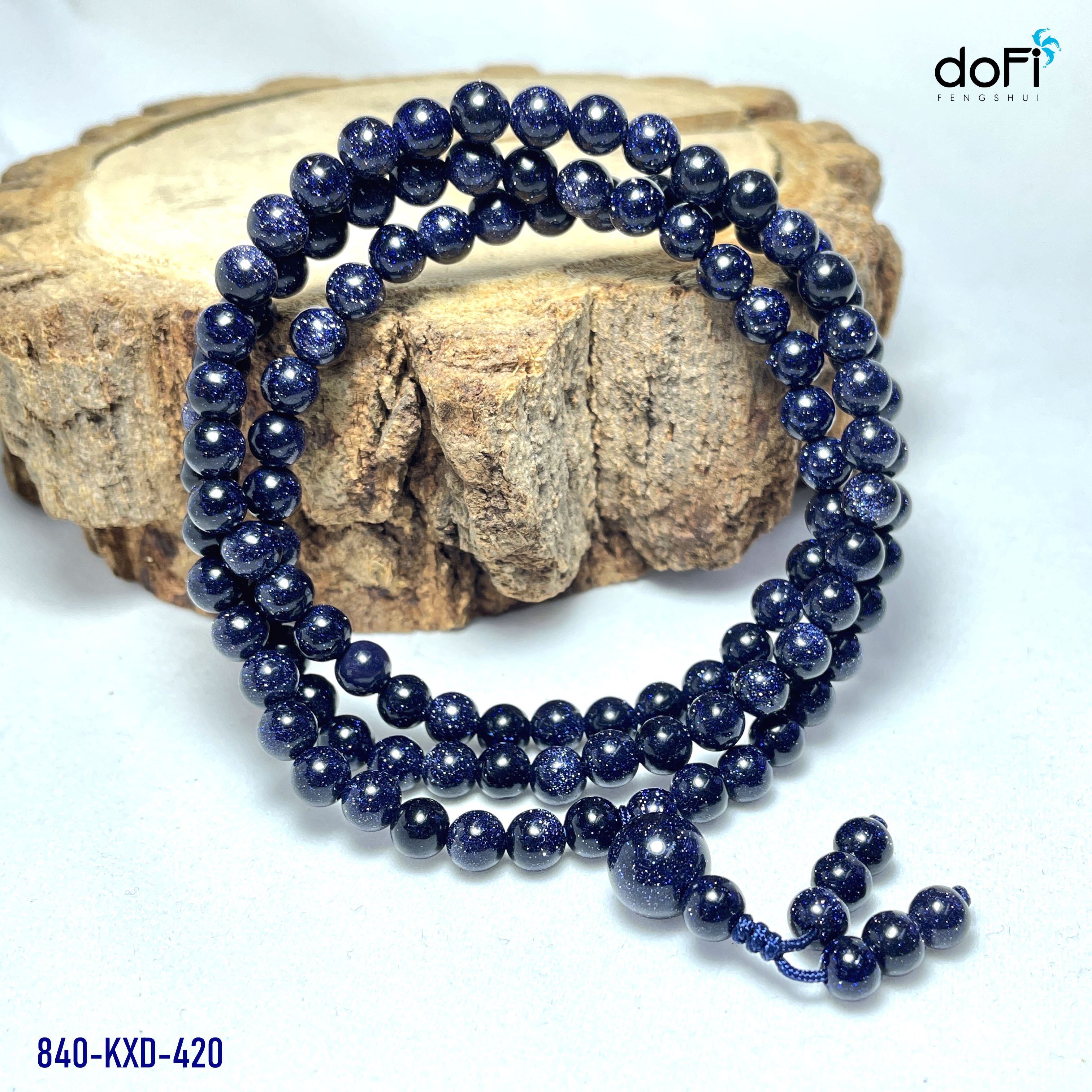 TRÀNG HẠT ĐÁ KIM SA XANH DƯƠNG 6LI
