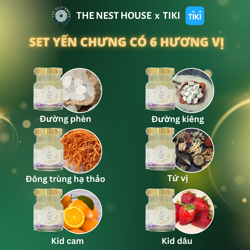 Tổ Yến Sào Chưng Sẵn Nguyên Chất 50% yến hũ 70ml The Nest House