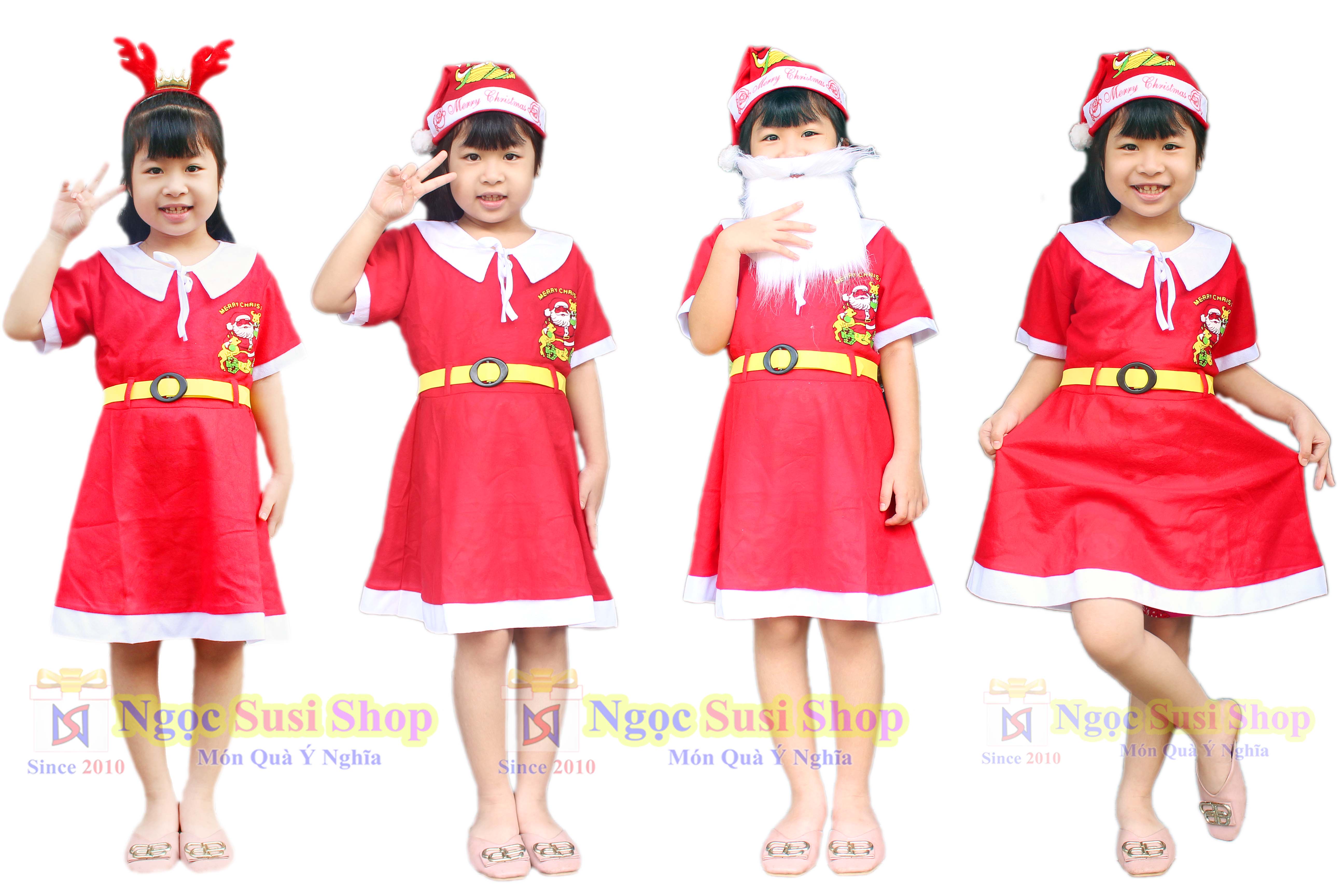 ĐỒ NOEL CHO BÉ GÁI ĐẦM NOEL - VẢI NỈ