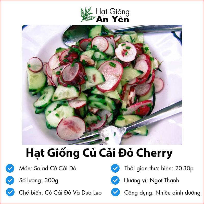 Hạt giống Củ Cải Đỏ Cherry thu hoạch sớm, dễ trồng, nảy mầm cao, sinh trưởng khoẻ