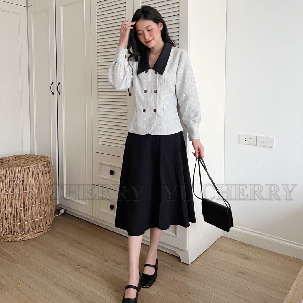 YU CHERRY | Váy Midi Skirt YV002