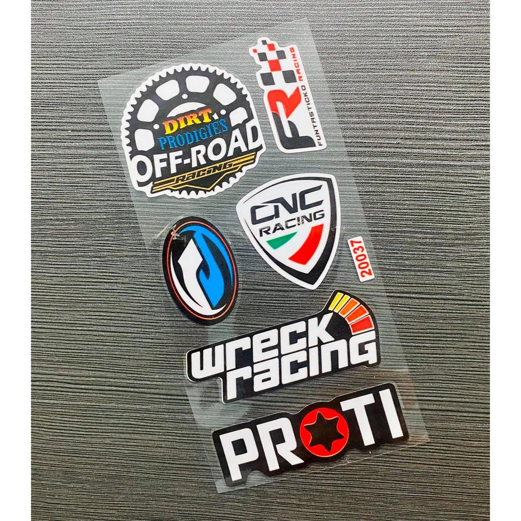 DDXM - V8BN - 4 - DECAL TEM DÁN CHỮ PROTI, CNC RACING,... DÁN TRANG TRÍ