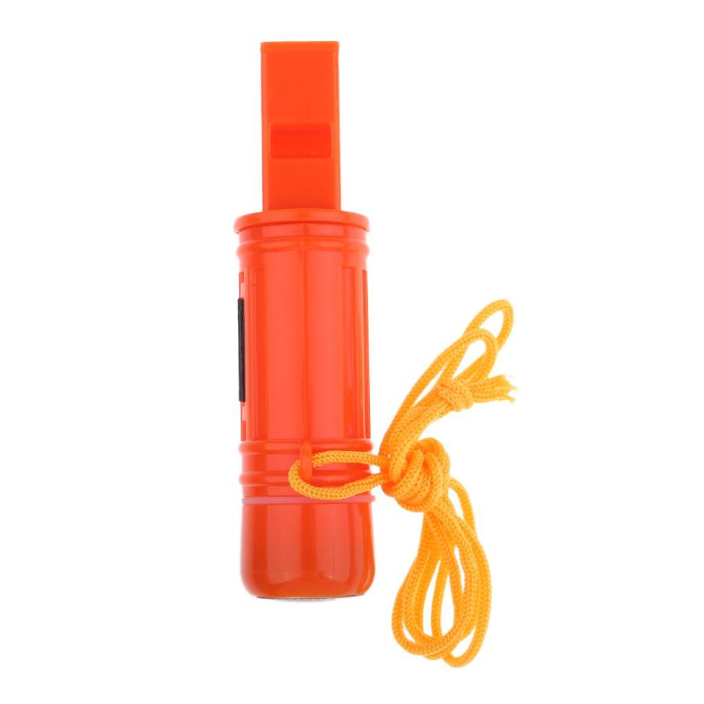 Multiuse Survival Tool Emergency Whistle Fire Starter Compass Signal Mirror