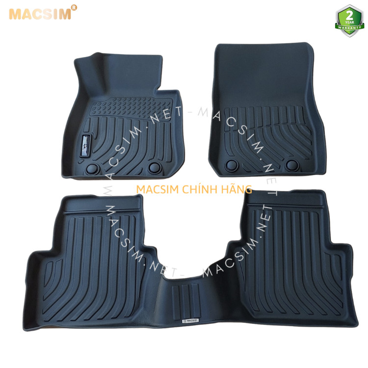 Hàng loại II Thảm lót sàn xe ô tô Mazda CX3  Nhãn hiệu Macsim chất liệu nhựa TPE cao cấp màu đen