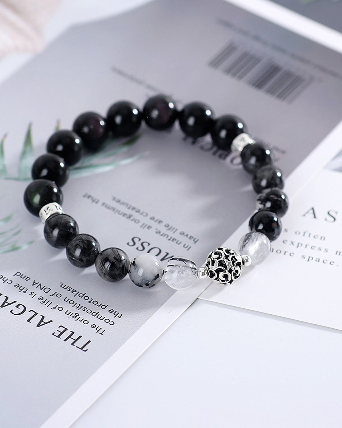 Vòng cặp nam nữ đá thiên nhiên phối charm bạc - Ngọc Quý Gemstones