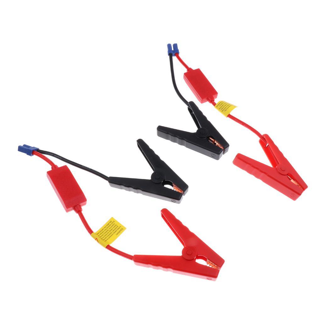 2pcs Car Battery Clip Alligator Clamp Power Cable Wire  Plug