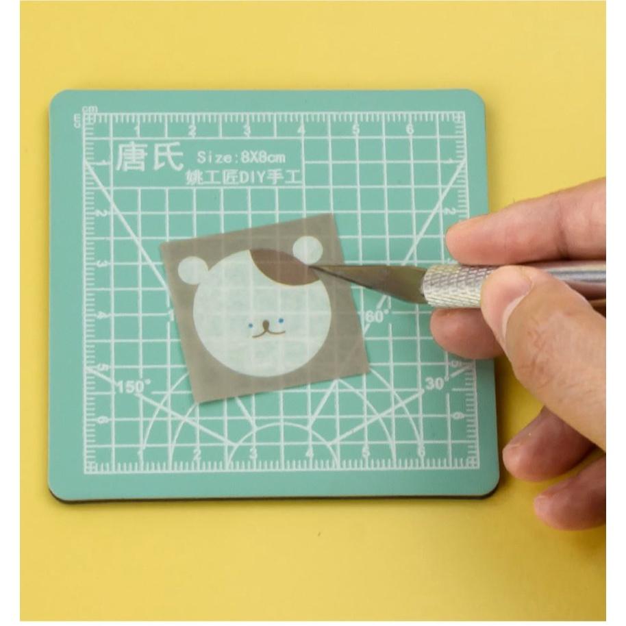 Bảng kê cắt/cutting mat khổ mini 8x8cm giá rẻ