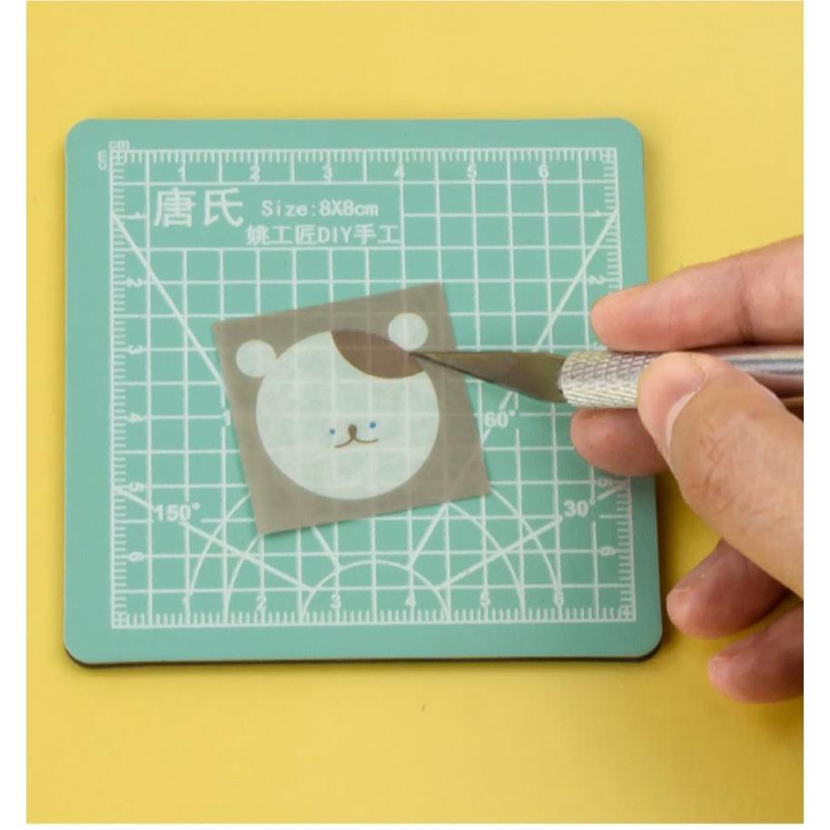 Bảng kê cắt/cutting mat khổ mini 8x8cm giá rẻ