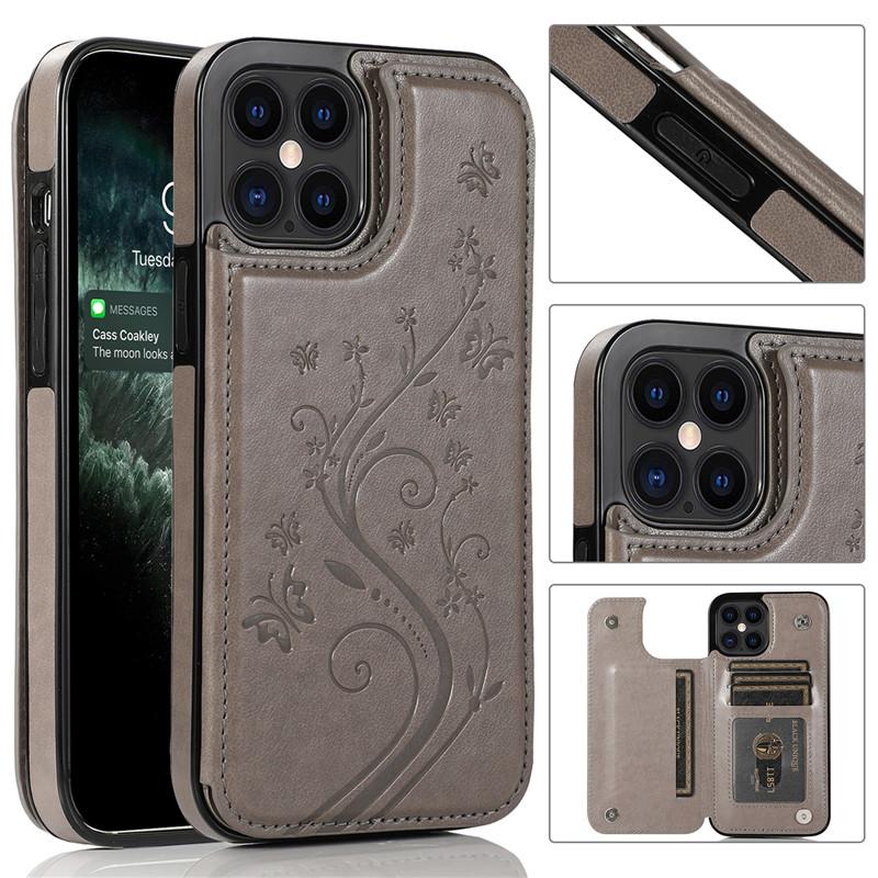 Ốp lưng da nhiều ngăn họa tiết con bướm phong cách cổ điển cho Samsung S21+ Plus Ultra A52 5G A72 5G