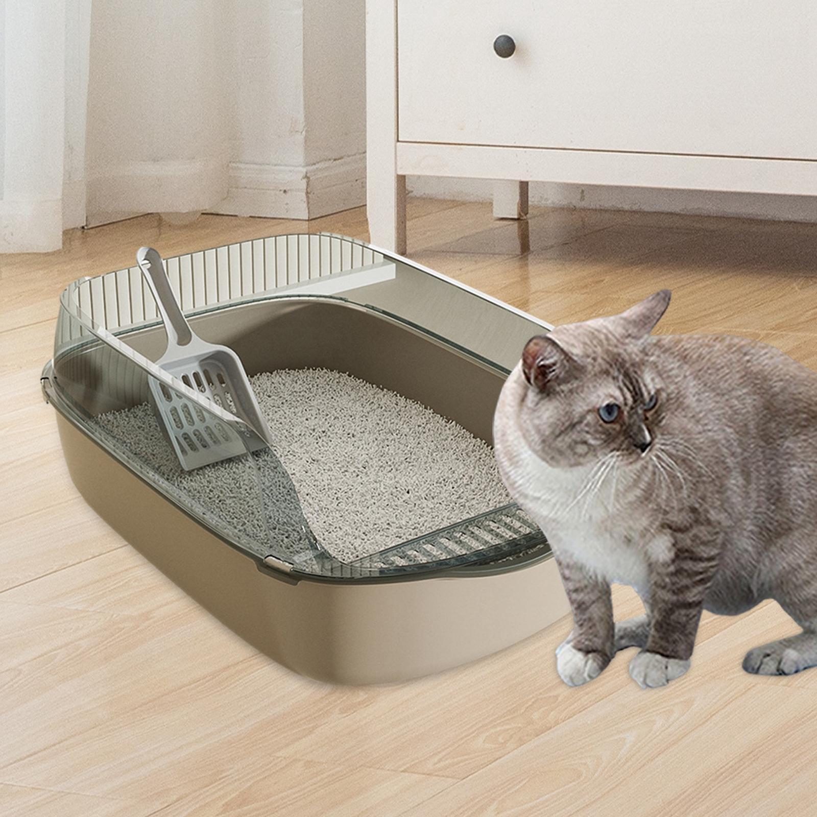 Open  Box Litter Pans Indoor Cats Splashproof Pet Litter Trays