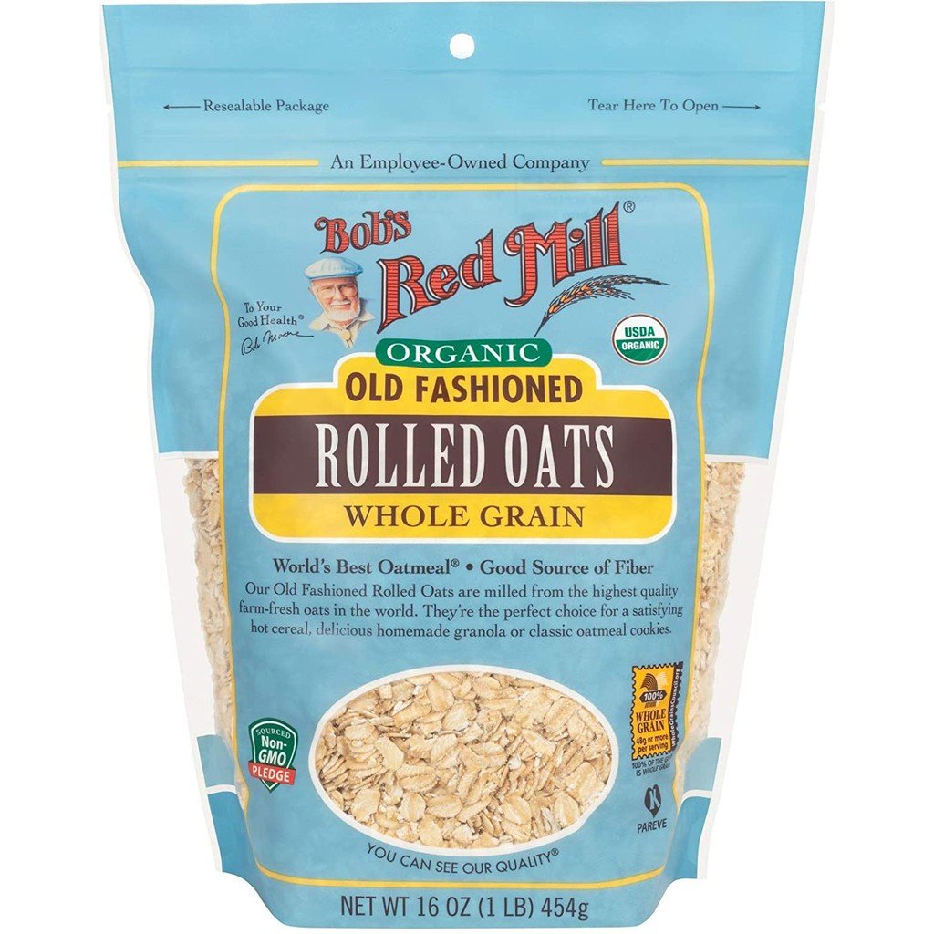 Yến mạch hữu cơ cán vừa Organic Rolled Oat Regular Bob's Red Mill 454gr