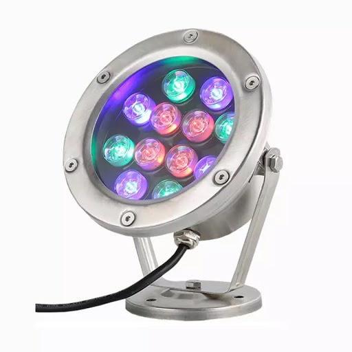 Đèn LED âm nước chân đế 12W đổi màu